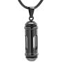 Glass Cremation Jewelry for Ashes Hold Human Pet Memorial Ashes, Cylinder Cremation Necklace Keepsake Urn Necklace for Women Men