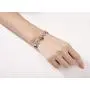 Leafael 18K Rose Gold Plated Love Heart Link Bracelet with Healing Stone Crystal Jewelry Gifts for Women, 7'' Chain + 2'' Extender