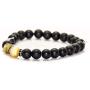 Mgutillart 8MM Natural Stone Matte Agate Beads Bracelet Hematite Cross Bracelet