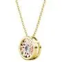 St.Claire Swarovski Crystal 18K Gold Plated Round Necklace 925 Sterling Silver Birthstone Pendant Necklaces for Women Christmas Jewelry Gift