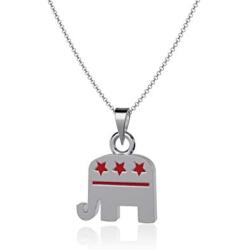 Dayna Designs Elephant Pendant Necklace - Enamel - Sterling Silver Jewelry Small for Women/Girls