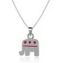 Dayna Designs Elephant Pendant Necklace - Enamel - Sterling Silver Jewelry Small for Women/Girls