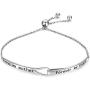 Sterling Silver Engraved Inspirational Adjustable Infinity Bracelet Graduation Gift for Mother Sister Best Friend Jewelry for Women