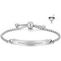 Jovivi Personalized Custom Stainless Steel Tube Bar Urn Bracelet for Ashes Holder Keepsake Locket Cremation Jewelry w/Filler Kit and Gift Box