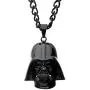 Star Wars Jewelry Unisex 3D Darth Vader Black Ion-Plated Stainless Steel Pendant Necklace, 24''
