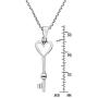 AeraVida Romantic Inspired Key to My Heart .925 Sterling Silver Pendant Necklace