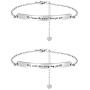 Inspirational Link Bracelet Motivational Mantra Stainless Steel Engraved Quote Jewelry Gift for Women Men Girls