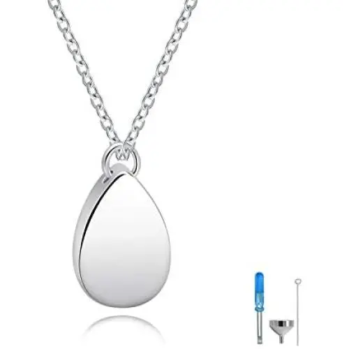 Cremation Jewelry 925 Sterling Silver Teardrop Keepsake Memorial Jewelry for Men Women Urn Necklace for Ashes Cremation Jewelry 925 Sterling Silver Teardrop Keepsake Memorial Jewelry for Men Women Urn Necklace for Ashes