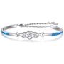 WINNICACA Women Opal Cuff Bangle Bracelet,Hypoallergenic Sterling Silver Inspirational Jewelry Birthday Mothers Day Gifts for Her Mom Friends
