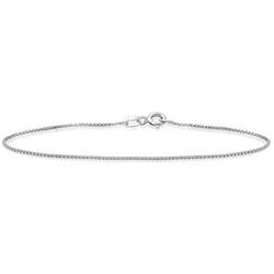 Michael Zweig 925 Sterling Silver Bracelets for Women - Box Chain Sterling Silver | 1.0 mm Thickness with Spring Ring, Italy Tag