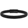 Geoffrey Beene Mens Braided Genuine Leather Bracelet with Stainless Steel Magnetic Closure Geoffrey Beene Mens Braided Genuine Leather Bracelet with Stainless Steel Magnetic Closure