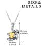 YAFEINI Sloth Gifts Sterling Silver Sloth Pendant Necklace Heart Animal Jewelry for Women and Men Gifts