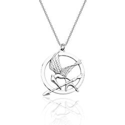 PENQI The Hunger Games Jewelry Pin Arrow Necklace Game Bird Pendant Necklace Bronze Film Movie Fans Gift for Women Men