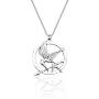 PENQI The Hunger Games Jewelry Pin Arrow Necklace Game Bird Pendant Necklace Bronze Film Movie Fans Gift for Women Men