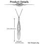 Top Plaza Natural Healing Crystal Stone Necklace Antique Silver Gemstone Point Pendulum Necklaces Reiki Quartz Jewelry for Women Girls