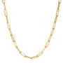 Stonemint 18k Warm Yellow Gold-Plated 4.8mm Paperclip Link Chain Necklace and Bracelet - 6.75''- 24''