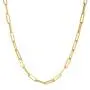 Stonemint 18k Warm Yellow Gold-Plated 4.8mm Paperclip Link Chain Necklace and Bracelet - 6.75''- 24''