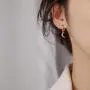 Personality Asymmetric Crystal Star Drop Earrings La Raffine Delicate Joker Moon Style Women Earrings Jewelry