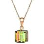 Swarovski Crystal Cube Pendant Necklaces for Women 14K Gold Plated Hypoallergenic Dainty Jewelry