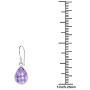 Orchid Jewelry 2.25 CTW Natural 12X8MM Pear Purple Amethyst 925 Sterling Silver Dangle Earrings For Women – A February Birthstone Gemstone- A Beautiful Pair For Little Girls and Lovely Ladies