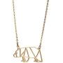 La Menagerie Bear Gold Origami Jewelry & Gold Geometric Necklace – 18 Karat Plated Gold Necklace & Bear Necklaces for Women – Bear Necklace for Girls & Origami Necklace