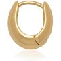 Highstreet Sterling Silver plated polished Huggie earrings for women | Light and easy to wear| Hypoallergenic | hinge hoop