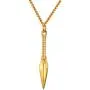 PAMTIER Men Stainless Steel Spear Point Arrowhead Spearhead Pendant Necklace Polished Silver/Gold/Black PAMTIER Men Stainless Steel Spear Point Arrowhead Spearhead Pendant Necklace Polished Silver/Gold/Black