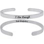 I Am Enough F-K Perfection Inspirational Mantra Sayings Cuff Band Bracelet Gifts for Women, Positive Message Bracelet, Encouragement Jewelry Gifts, Womens Motivational Gifts