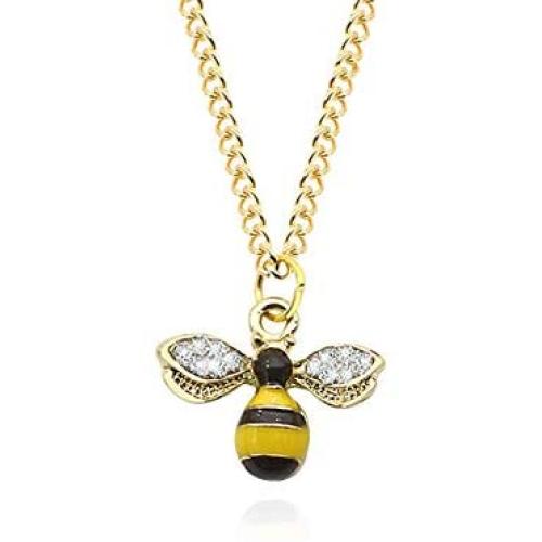 YINLIN Danity Honey Bumble Bee Dangle Drop Earring Animal Rhinestone Crystal Bee Jewelry
