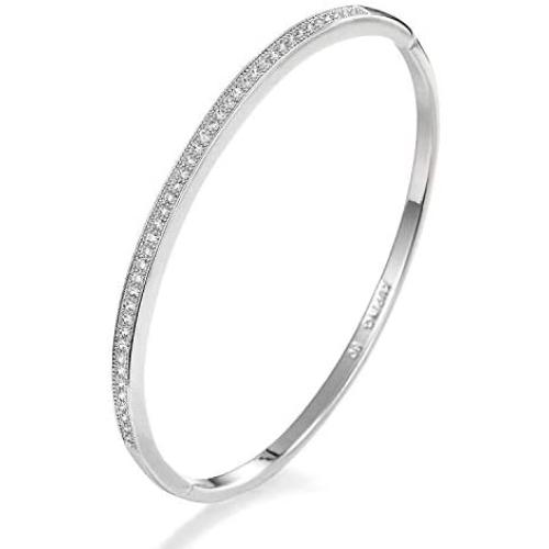 UJOY Fashion Jewelry Adjustable Silver Gold Bracelets Opening Cuff Bangle for Girls Women ABP