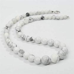 YACQ 925 Sterling Silver 6mm 8mm 10mm Gemstone Beads Necklace Earrings Sets Handcrafted Jewelry for Women