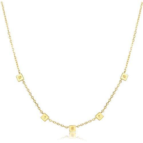 Blossom & Hue Dangle Choker Dainty Droplet Necklace | Dainty Gold Necklace | Hypoallergenic 18K Gold Plated .925 | Miminalist Layering Necklace