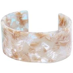 Aineecy Acrylic Leopard Open Cuff Bracelet Mottled Acetate Tortoise Bracelet Bangle Wide Wrap Wristband Jewelry for Women Girls