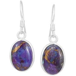 Natural Labradorite Lapis Moonstone Malachite Dangle Earrings 10x14mm Oval Shape Gemstones 925 Silver Overlay handmade Dangle Earrings