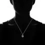 Jewelili Sterling Silver Mom and Two Children Pendant Necklace, 18'' Rolo Chain
