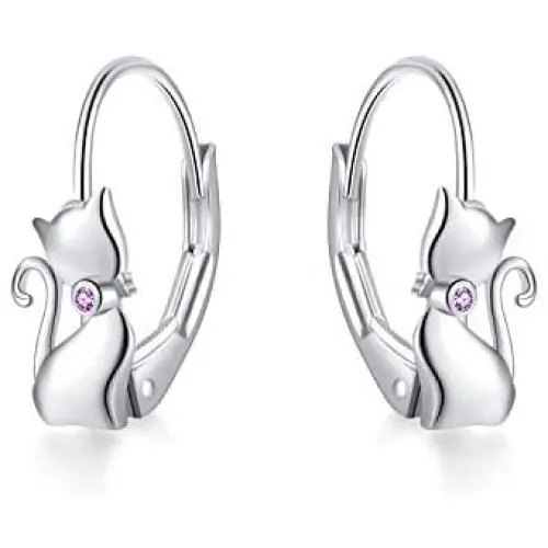 925 Sterling Silver Cute Animal Earrings Unicorn /Cat/Elephant /Panda /Owl /Coala Bear /Rabbit/dinosaur Lenerback Dangle Earrings