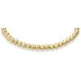 Miabella 925 Sterling Silver Diamond-Cut Adjustable Bolo 4mm Bead Bracelet for Women, Handmade Italian Beaded Ball Chain Bracelet, Choice White or Yellow