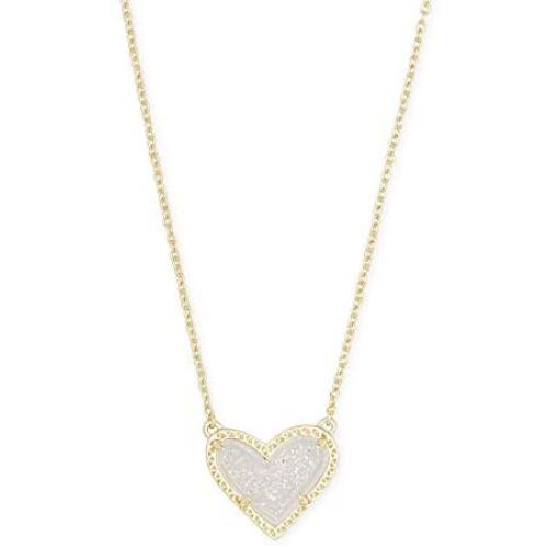 Kendra Scott Ari Heart Adjustable Length Pendant Necklace for Women, Fashion Jewelry