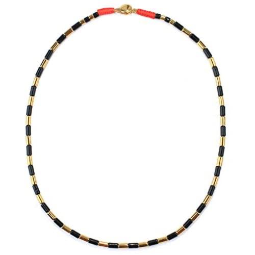 KELITCH Lucky Choker Necklaces Multicolor Enamel Beaded Necklaces Bohemian Multi Strands Bracelets Stretchy Jewelry