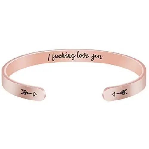 Joycuff Inspirational Bracelets for Women Motivational Jewelry 18K Rose Gold Monogrammed Mantra Cuff Bangle Hidden Message Stainless Steel Christmas Birthday Friendship Gifts for Her Joycuff Inspirational Bracelets for Women Motivational Jewelry 18K Rose Gold Monogrammed Mantra Cuff Bangle Hidden Message Stainless Steel Christmas Birthday Friendship Gifts for Her
