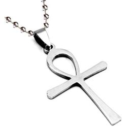 jewelry world Ancient Ankh Cross Egyptian Symbol of Life Stainless Steel Pendant Necklace