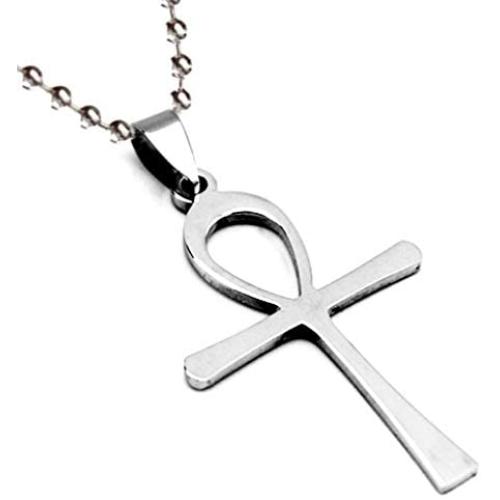 jewelry world Ancient Ankh Cross Egyptian Symbol of Life Stainless Steel Pendant Necklace