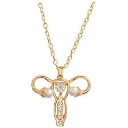 YINLIN Creative Uterus Ovary Pendant Necklace Feminist Medical Jewelry