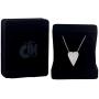 Heart Necklace 925 Sterling Silver for Women Pendant & Necklace Heart Shape Locket Zirconia Yellow Gold Plated Pendant Locket, Memorial Jewelry Gifts For Women, Girl, Teen