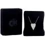 Heart Necklace 925 Sterling Silver for Women Pendant & Necklace Heart Shape Locket Zirconia Yellow Gold Plated Pendant Locket, Memorial Jewelry Gifts For Women, Girl, Teen