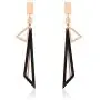 uPrimor Titanium Steel Medium Long Drop Dangle Earrings