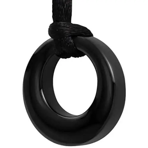 LYFML Cremation Jewelry for Ashes for Man, Circle of Life Eternity Memorial Urn Necklace Pendant Made of Titanium Steel, Come with Filling Kit Support for Customization LYFML Cremation Jewelry for Ashes for Man, Circle of Life Eternity Memorial Urn Necklace Pendant Made of Titanium Steel, Come with Filling Kit Support for Customization