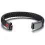 VNOX Custom Engraving Medical Alert Emergency Jewelry-Black Braided Leather Medical Symbol Caduceus with Magnetic Clasp Cuff Wristband Bracelet,8.2'' VNOX Custom Engraving Medical Alert Emergency Jewelry-Black Braided Leather Medical Symbol Caduceus with Magnetic Clasp Cuff Wristband Bracelet,8.2''