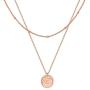 MEMGIFT Dainty 2 Layered Hammered Disc Initial Necklaces for Women Teen Girls Personalized Handmade Stainless Steel Letter Engraved Pendant Necklace Fashion Trendy Cute Delicate Tiny Jewelry
