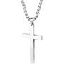 Jstyle Jewelry Mens Simple Cross Necklace Stainless Steel Pendant for Women 24 Inch
